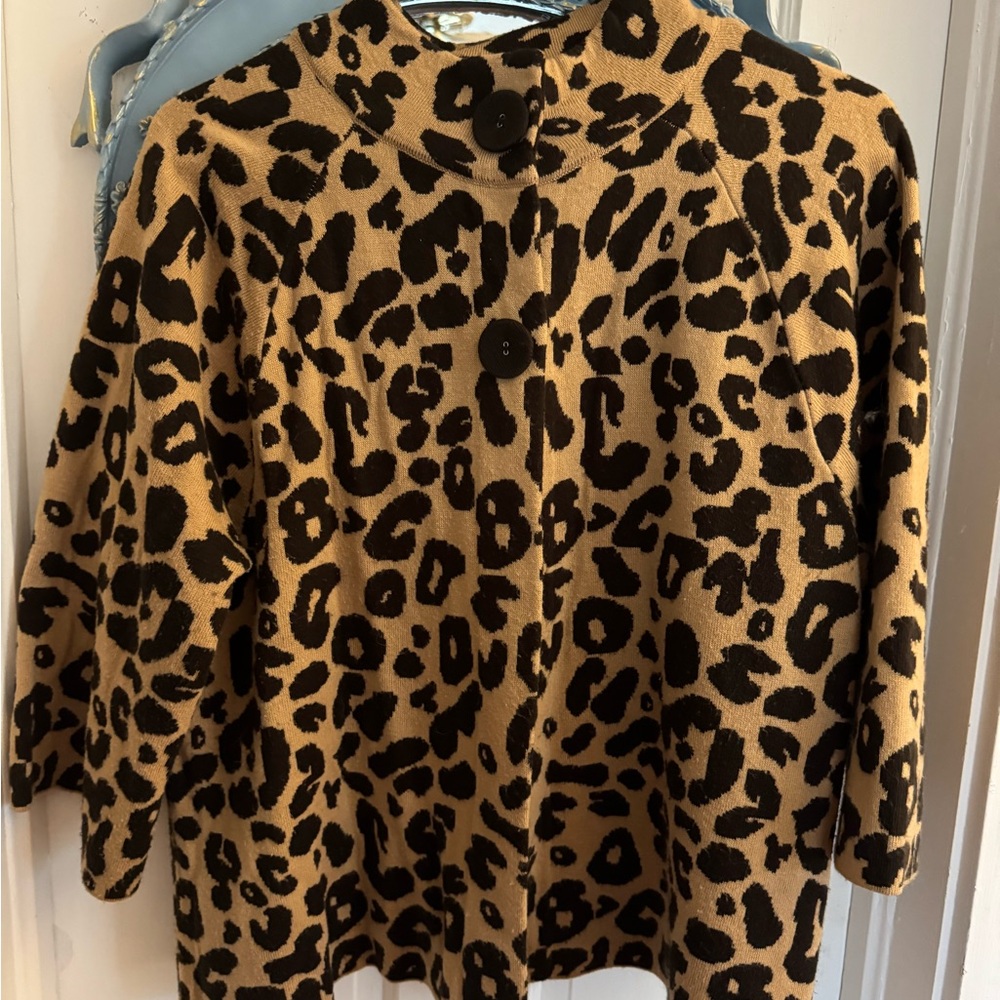 Kim Rogers Tan and Black Animal Print Jacket